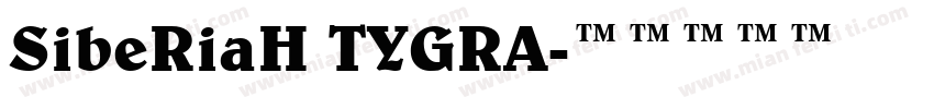SibeRiaH TYGRA字体转换